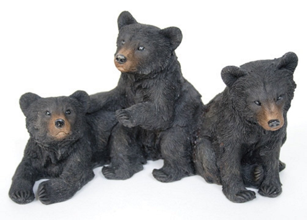 Black Bear Cubs 12 x 8 x 8 Inch Resin Crafted Tabletop Figurine