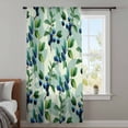 thumbnail image 3 of Blueberry Botanical Sheer Curtains 54 Inches Long, Green Spring Leaves Branches Light Filering Curtains, Breathable Simi Curtain Privacy Drapes for Kitchen Bathroom Lightweight Small Window Treatment, 3 of 9