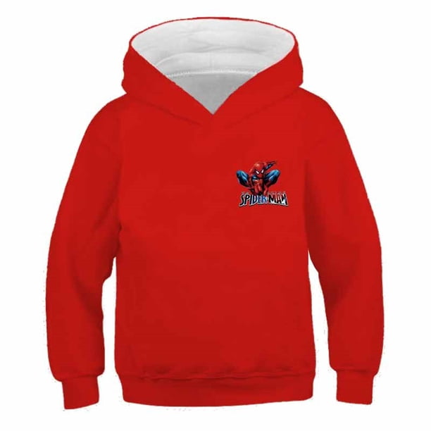 Marvel Spiderman Hoodies 2022 otoño primavera niños niñas sudaderas Spider-man estampado dibujos animados estampado Venta caliente ropa de bebé 90CM zhangmengya CONDUJO