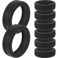 thumbnail image 1 of Lot de 8 housses de protection en caoutchouc pour roulettes de valise, 1 of 4