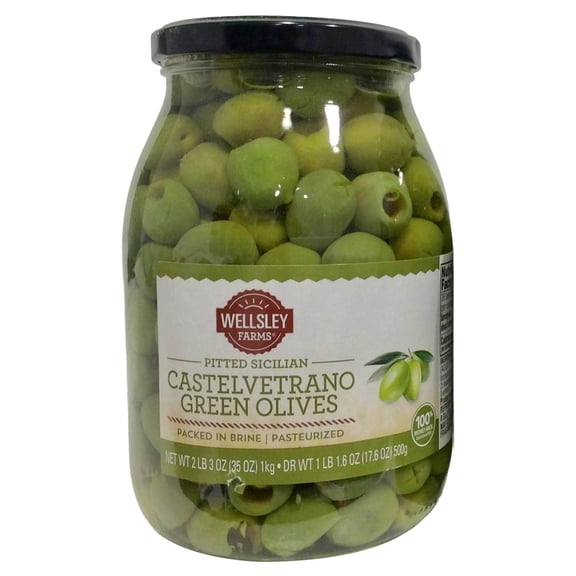 Castelvetrano Pitted Sicilian Green Olives, 35.3 oz.