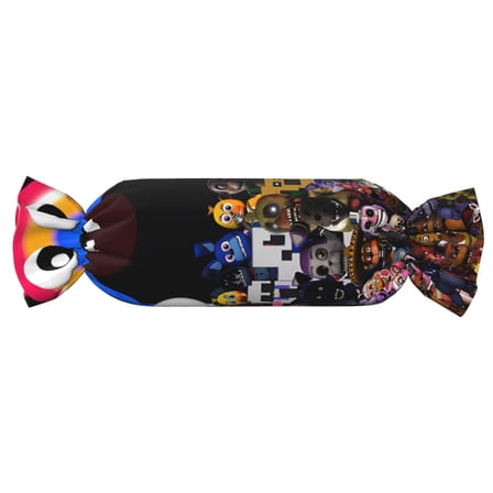 Saiise Five Nights At Freddy'S Print Candy Pillows Cylindrical Pillows Plush Waist Bolster Sofa Cushions Washable Home Decor Gift