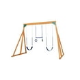 thumbnail image 2 of Trailside Wooden Swingset with Two Swings & Trapeze -  Available in 7 Color Options!, 2 of 5
