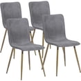 thumbnail image 1 of Juego de 4 sillas de Comedor de Estilo Moderno, cómoda Silla Lateral con Asiento de Tela, Patas Doradas de Metal Resistente para Cocina, Sala de Estar, recámara, 1 of 2