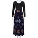 thumbnail image 5 of Vestidos Para Mujer Otoño Estampado Navideño Manga Larga Cuello Redondo Vestido Largo Playa Casual Maxi Sundress Odeerbi ODB145675, 5 of 6