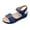 Blue, variant on Orthopedic Flat Wedge Sandals for Womens Low Heel Sandal Open Toe Walking Dressy Arch Support Walking Summer Outdoor Walking Comfortable Shoes