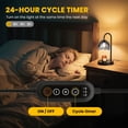thumbnail image 6 of BEEPRINCESS Candle Warmer Lamp with Timer and Dimmable Light, Adjustable Height Jar Candle Warmer, Black Glass Shade, 2 Bulbs, 6 of 7