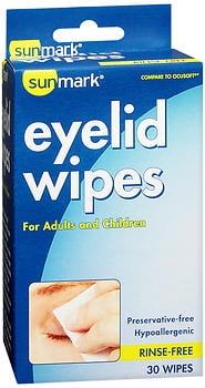 Sunmark Eyelid Wipes, 30 Count