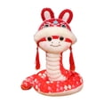 thumbnail image 1 of año Nuevo Chino 2025 serpiente de peluche de juguete estatuilla de serpiente estatua coleccionable adorno de cumpleaños decoración de año Nuevo Lunar Rojo 25cm, 1 of 8