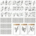 thumbnail image 1 of 14 hojas de calcomanías adhesivas UV DTF para vasos de 16 oz, letras A a Z, calcomanías de letras negras, calcomanías de transferencia del alfabeto sobre calcomanías UV DTF., 1 of 7