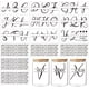 thumbnail image 1 of 14 hojas de calcomanías adhesivas UV DTF para vasos de 16 oz, letras A a Z, calcomanías de letras negras, calcomanías de transferencia del alfabeto sobre calcomanías UV DTF., 1 of 7