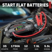LOKITHOR JA400 1750A 12V Jump Starter with Air Compressor, 60W Two-Way Fast Charing, Lithium Car Battery Starter with 150PSI Digital Tire Inflator, Booster Pack (7LGas/5.5L Diesel Engines)