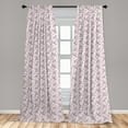 thumbnail image 4 of Ambesonne Purple Green Curtains, Petal of Spring Season, Pair of 28"x63", Pale Rose Dried Rose, 4 of 4