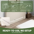 thumbnail image 2 of Uforic Queen Size Velvet Upholstered Cloud Bed Frame with Headboard/Footboard, 10-Second Easy Assembly, White, 2 of 9
