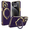 thumbnail image 2 of Innens Case with Built-in Lens Protector for iPhone15/15 Plus/15 Pro/15 Pro Max Magnetic Plating Cover, Purple, 2 of 15