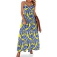 thumbnail image 1 of Vestido largo sin mangas con bufanda de cachemira de Barden Bellas, vestido largo para mujer, ropa de verano para mujer, vestidos de fiesta, tendencia de ropa para mujer 2024, 1 of 7