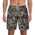 thumbnail image 3 of Uemuo Rose Flowers Pattern Mens Swim Trunks Quick Dry Board Shorts with Mesh Lining, Stretch Beach Shorts Quick Dry No-Chafing Board Shorts-Small, 3 of 9