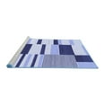 thumbnail image 2 of Ahgly Company Machine Washable Indoor Round Abstract Blue Modern Area Rugs, 6' Round, 2 of 4