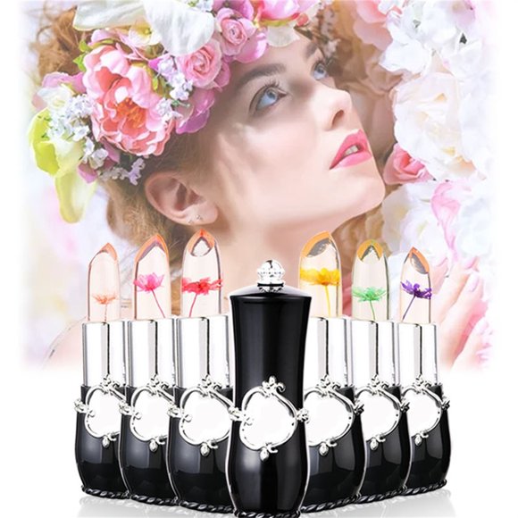 SIfdSeng Lip Stain Peel Off Tint Long Lasting Moisturizing Color Lipst 6Pcs Color Temperature Change Flowers Jelly Lipstick Dried 6 Lipstick Lip Tint Long Lasting