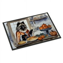 Carolines Treasures DAC1785JMAT 24 x 36 in. Unisex Keeshond Fall Kitchen Pumpkins Indoor or Outdoor Mat