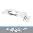 thumbnail image 4 of SSWBasics Chrome Notch Hook for Slatwall - Pack of 50, 4 of 4