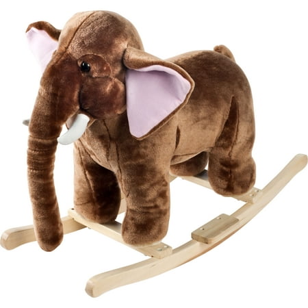 Elephant Plush Rocking Horse Animal Mo Mammoth with Sounds Ride On Toy by Happy