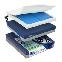 Dynarex Ever-Soft Gel-Foam Cushion, Wheelchair Cushion Prevents & Relieves Painful Pressure Wounds, 300 lb Weight Capacity, Blue/Grey, 20” x 16” x 3”, 1-Dynarex Ever-Soft Gel-Foam Cushion