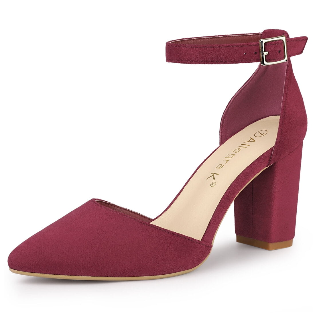 Burgundy heels pumps discount