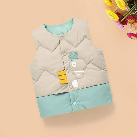 Little Girls Boys Puffer Vest Kids Boys Girls Winter Vest Lightweight Cute Jackets with Pockets Sleeveless Boys Winter Jacket for Kids 8-9 Years