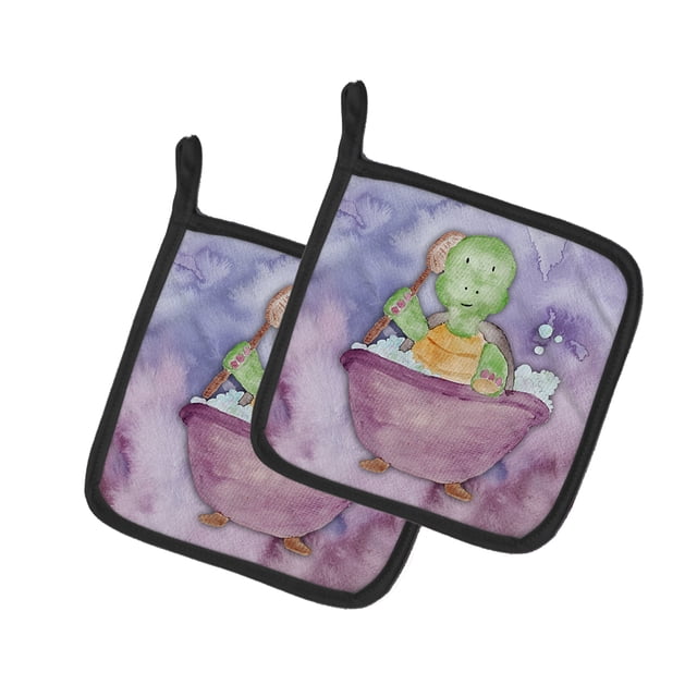 Carolines Treasures BB7344PTHD Turtle Bain Aquarelle Paire de Porte-Pots