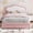 Pink and white, variant on Twin Bed Frame with Storage & LED Light, Velvet Led Bed Frame with Headboard, No Box Spring Needed, Wooden Slats, Noise Free, Orange