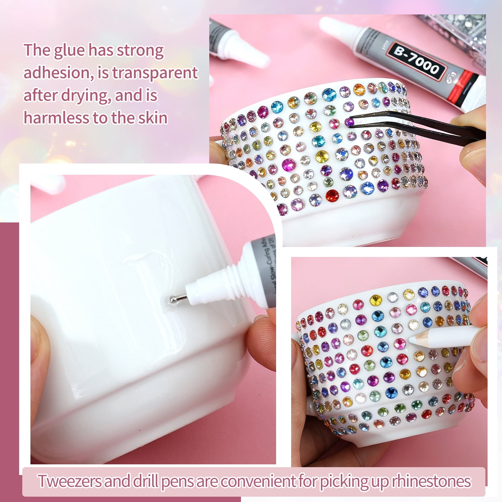 48Color 45000pcs Jelly Resin Rhinestones for Bedazzling Crafting ,Colorful AB Gems Charms for Nails Eyes Face Makeup Tumblers Bottles DIY Crafts Clothes Shoes Phones, 2mm 3mm 4mm 5mm