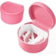 thumbnail image 1 of Juego de retenedores en forma de D (rosa, excluyendo dentaduras postizas), caja para dentaduras postizas con cesta de filtro, utilizado para limpiar dentaduras postizas, correctores invisibles y prote, 1 of 5