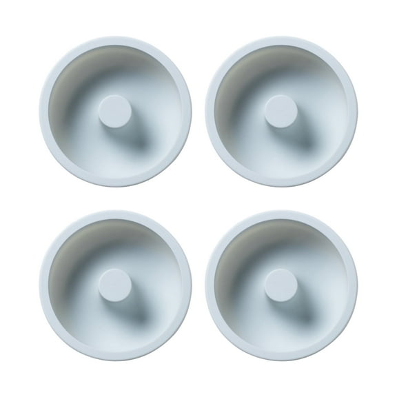 Rekidool 4.5 Inches Food-Grade Mold for Making Round Donut, Reusable, Non Stick, Flexible, 4 Count