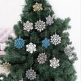 thumbnail image 2 of Copo de nieve de Navidad NikouMX 36 piezas colgante con purpurina para árbol de Navidad, 2 of 8