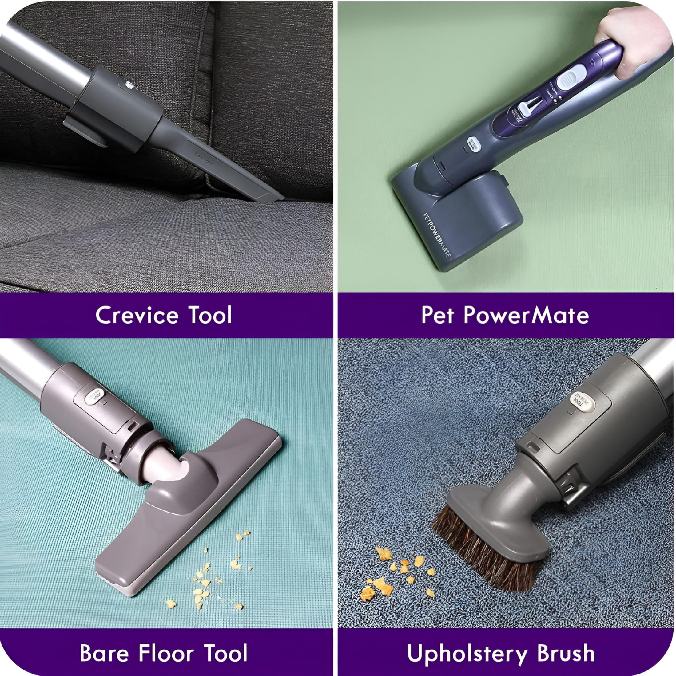 Open Box Kenmore 600 Series Pet Friendly Lightweight Bagged Canister Vacuum with Pet PowerMate, Pop-N-Go Brush, 2 Motors, HEPA Filter, Aluminum Telescoping Wand, Retractable Cord and 4 Cleaning Tools, Purple
