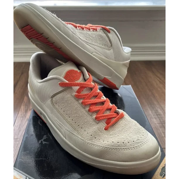 Ni - ke ??Shelflife ?? Air Jordan 2 Retro Low White Men Sz 13 All??OG Extras??MINT??