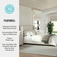 thumbnail image 4 of Martha Stewart Kay Full Upholstered Platform Bed with Channel Stitched Wingback Headboard and Cushioned Siderails, Wood Slat Foundation, No Box Spring Needed, Beige, 4 of 11
