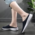 thumbnail image 4 of Dakaela Mens Backless Slip on Sneakers Breathable Knit Mesh Open Back Tennis Shoes for Men Lightweight Sports Mules for Outdoor Walking,Blue 9, 4 of 7