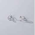 thumbnail image 5 of K-KED Solid 925 Sterling Silver Cross Shape Stud Earrings-Gold, 5 of 6