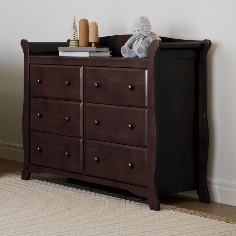 Storkcraft Avalon 6 Drawer Classic Double Dresser Espresso