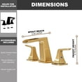 thumbnail image 2 of Boyel Living Bathroom Sink Faucet, Brushed Gold Bath Faucets 3 Holes 2-Handle Waterfall Bathroom Faucet, 2 of 8