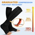 thumbnail image 4 of 3 Pairs Zipper Copper Compression Socks for Women & Men Circulation 15-20 mmhg - Better Blood Flow, Swelling, Best Support for Medical, Running, Nursing, 4 of 7