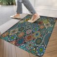 thumbnail image 3 of Bohemian Green Geometric Design (1) Door Mat Welcome Door Mat for Front Door, Home Entrance, Yard, Floor, Patio, Non Slip Spring Summer Welcome Mat Indoor Outdoor Doormat 30"*17", 3 of 6