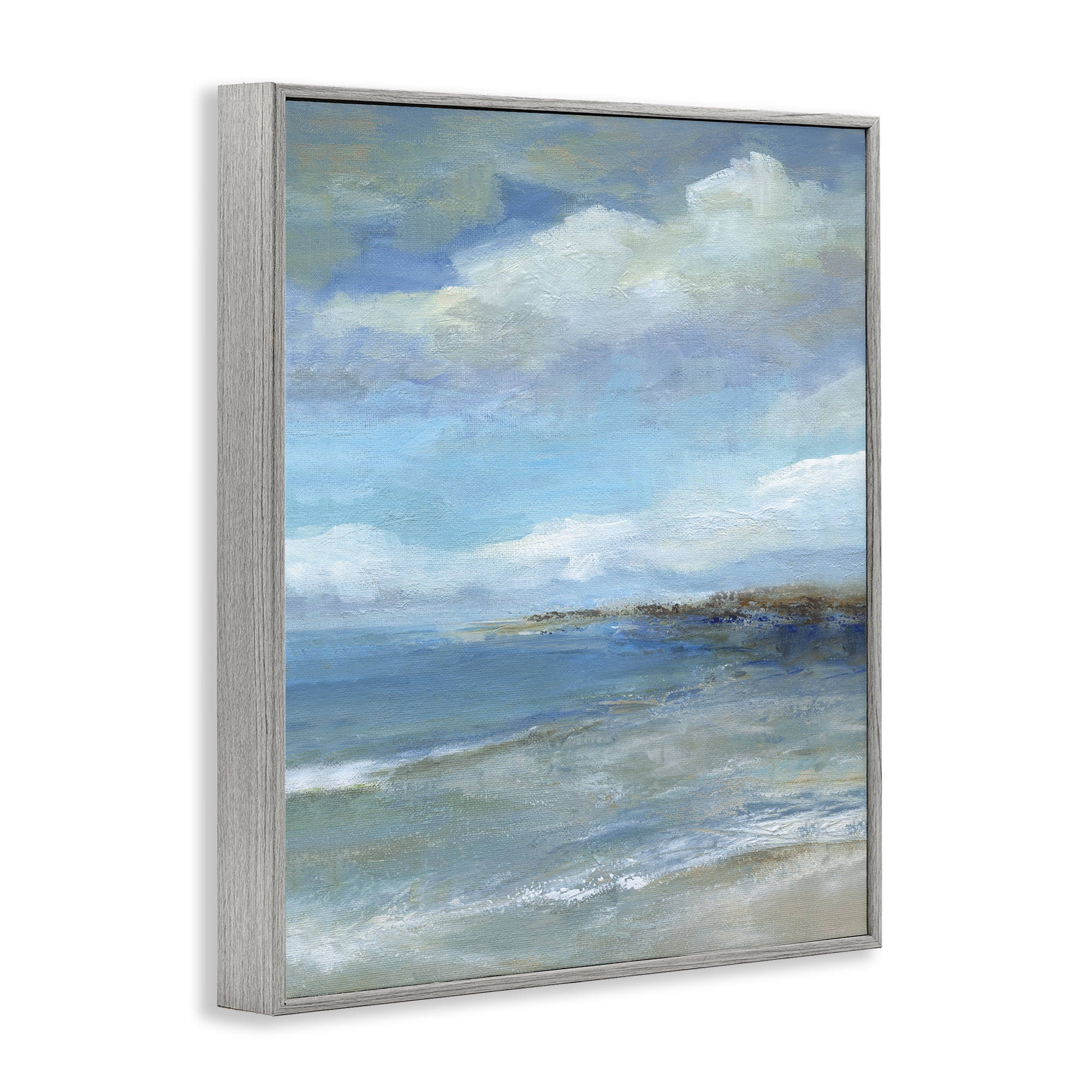 Stupell Industries Shore's Calm Breeze Gray Framed Giclee Art, design by Carol Robinson