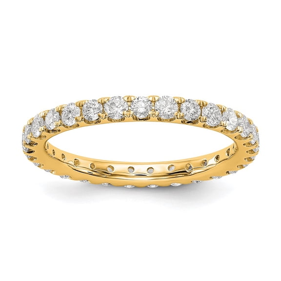 True Origin 14k 1 carat Lab Grown Diamond VS D E F Size 6 Eternity Ring