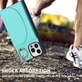 thumbnail image 5 of Wallet Cases for iPhone 14 Pro Max with Card Holder 6.7",PU Leather Magnetic Clasp [360° Rotatable Ring Holder Kickstand] Heavy Duty Flip iPhone 14 Pro Max Case for Women Girls,(Mint Green), 5 of 13