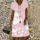 thumbnail image 3 of Disney Minnie Mickey Mouse vestidos de mujer Nuevo verano mujeres manga corta mini vestido casual fiesta noche cuello pico sexy vestido, 3 of 5