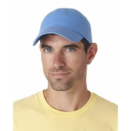 Slash Cut End Cap - UltraClub Men's Classic Cut Chino Cotton Twill Unconstructed Cap - 8102