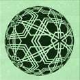 thumbnail image 1 of Ahgly Company Machine Washable Indoor Square Transitional Medium Forest Green Area Rugs, 6' Square, 1 of 7